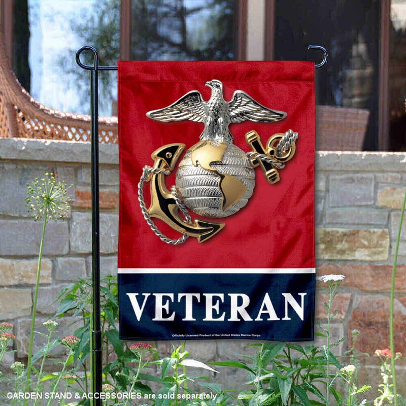 WinCraft US Marines Veteran Garden Flag - Image 2